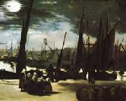 Moonlight over the Port of Boulogne